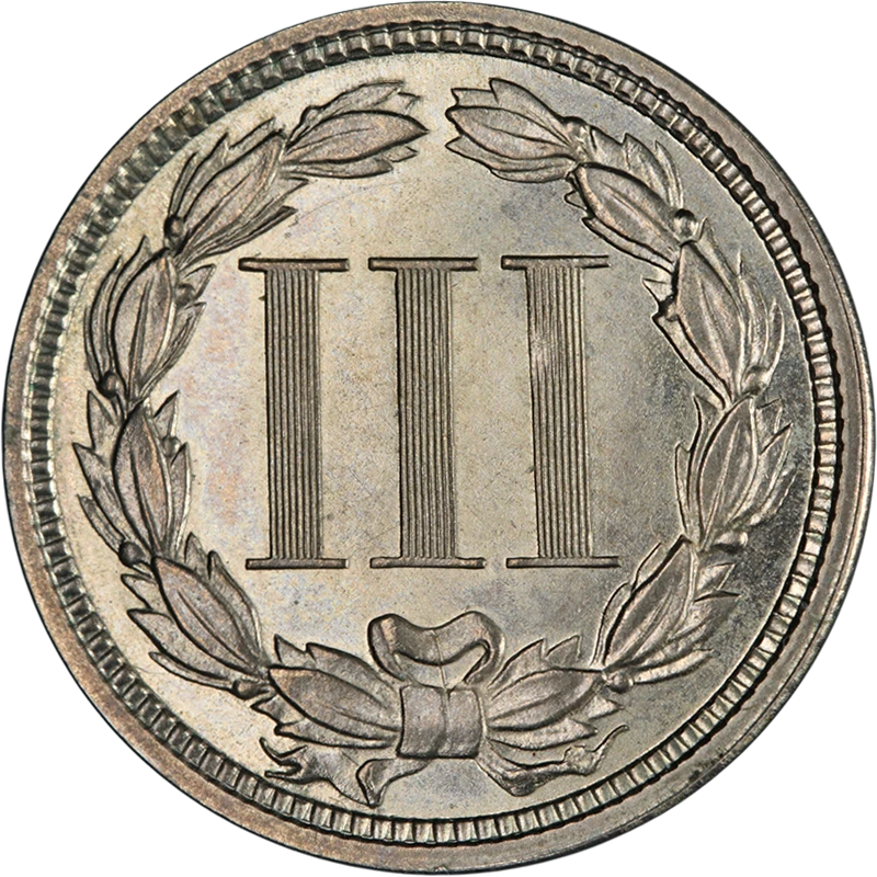 1874 Three (3) Cent Nickel Choice Proof Strong Strike - Image 2 of 2