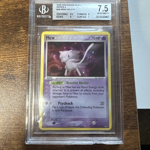 2006 POKEMON POP SERIES 4 #4 MEW-HOLO BGS 7.5 - CHIPPED SLAB