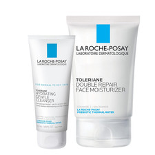 Toleriane Double Repair Gentle Skin Care Set for Dry Skin  Set Includes 3.38 Fl