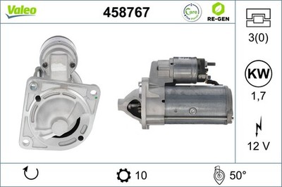 Anlasser Starter VALEO RE-GEN - AT 458767 +41.65  Pfand 12V für OPEL INSIGNIA CC