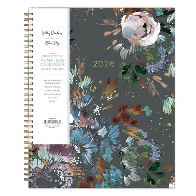 Blue Sky 140944 Kelly Ventura Planner 11x8.5 Floral 2026