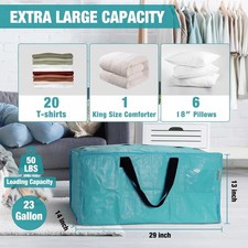 Paquete de 6 bolsas de mudanza extra grandes WORKPRO bolsa de almacenamiento de alta resistencia para ahorrar espacio