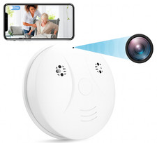 WiFi Camara Smoke Detector 1080P Wireless With Motion Detection  Night Vision