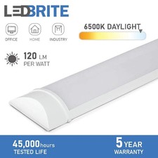 LED Batten Light 6500K Daylight Fluorescent Strip Light Slim Fitting LEDBRITE