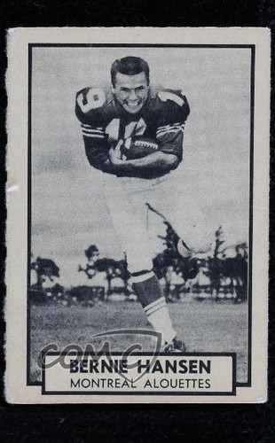 Bernie Hansen #87 1962 Topps CFL card