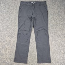 Mountain Hardwear AP Pants Men 34x29 Gray Double Knee Stretch Roll Up Leg Hiking