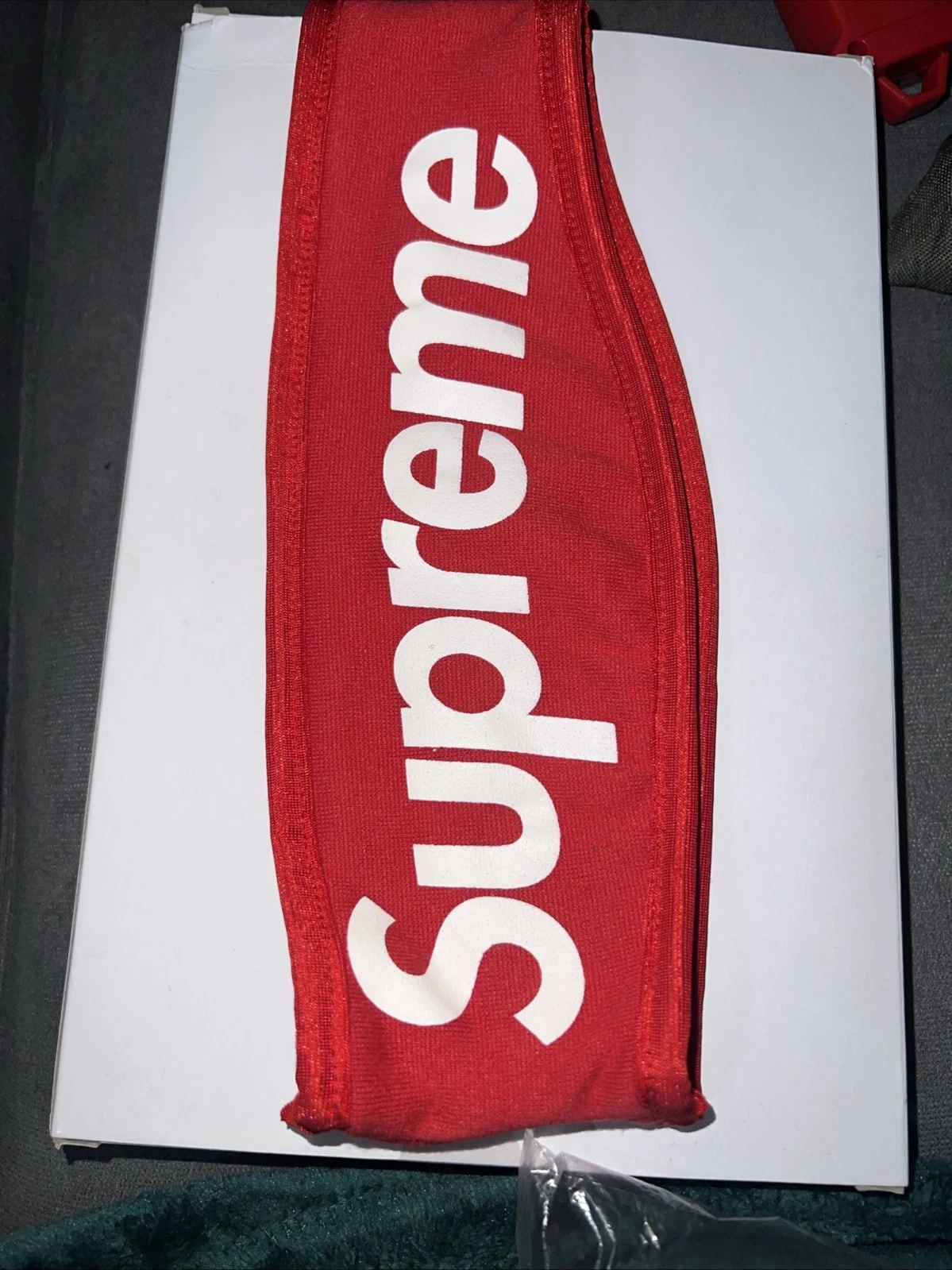 SUPREME HEADBAND 2009 fleece BOX LOGO red New