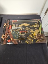 Vintage Japanese Black Lacquer Photo Book Album Japan Never Used Panama