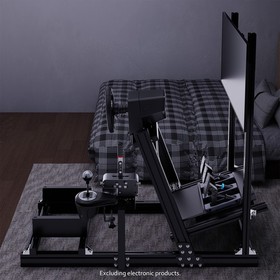 Hottoby Racing Simulator Cockpit 4080Auminum With Monitor Stand Fit Thrustmaster