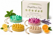 Natural Loofah Soap Bar - Handcrafted Exfoliating Natural Soap With Loofah