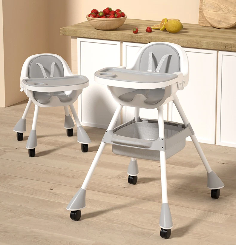 Baby Toddler High Chair Feeding Dining Tray Adjustable Height Multipurpose Grey
Opens in a new windo