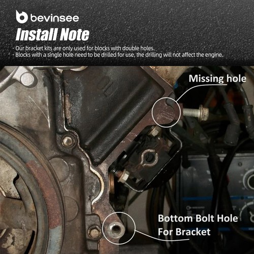 Low Mount LS Alternator bracket Brace And Pulley For LS Truck Spacing - Picture 3 of 11