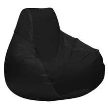 Ocean-Tamer 24" H x 33" W x 36" D Black Medium Teardrop Bean Bag Chair