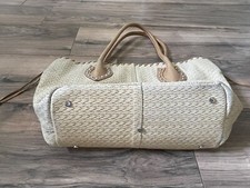 Made In Italy Roberta Gandolfi Leather Satchel Hobo Bag Studs Distressed Tan