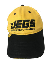 Jegs High Performance Racing Parts Adult Yellow Strap Back Logo Baseball Cap