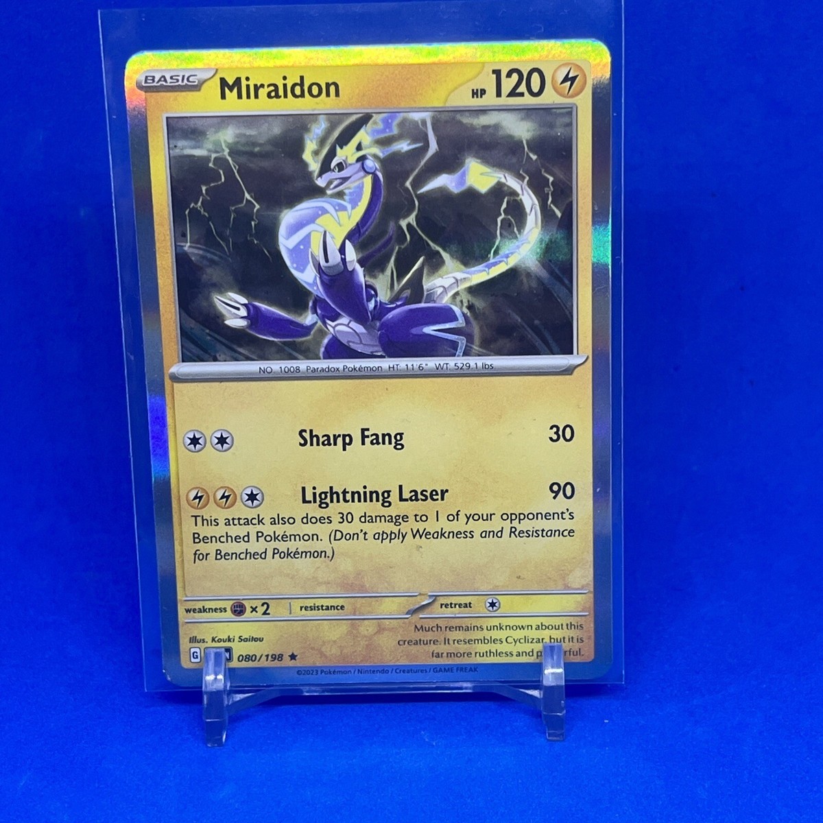 Pokémon TCG Miraidon 80/198 Scarlet & Violet Holo Holo Rare