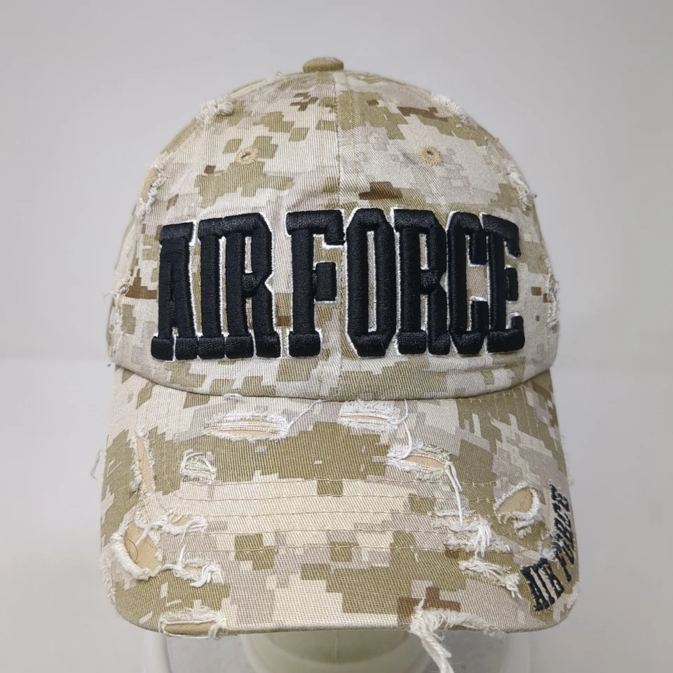Sombrero de la Fuerza Aérea Slideback Camuflaje Talla Única Ajustable Bordado Envejecido Foto 2 de 4