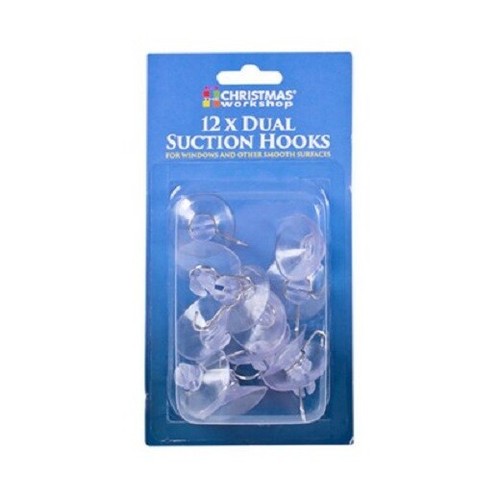 12 PCS LARGE CLEAR SUCTION CUP HOOKS SUCKERS METAL HOOK WINDOW GLASS MIRROR - Picture 5 of 5
