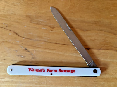 Vintage Advertising Jack Knife Wenzel's Farm Sausage Marshfield, Wisconsin 10''