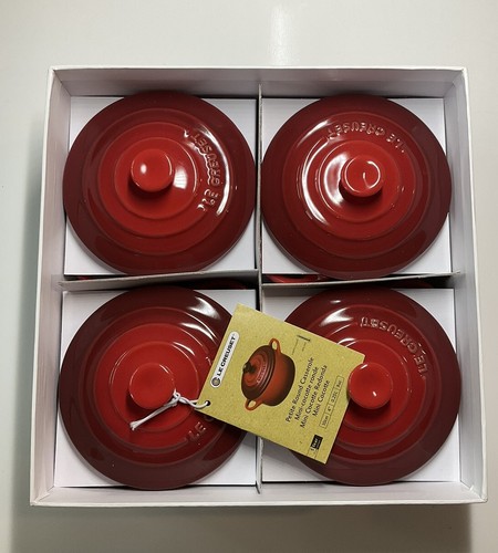 Set of 4 Le Creuset 8 Oz Petite Round Casseroles 4" Mini Cocottes - Picture 4 of 6