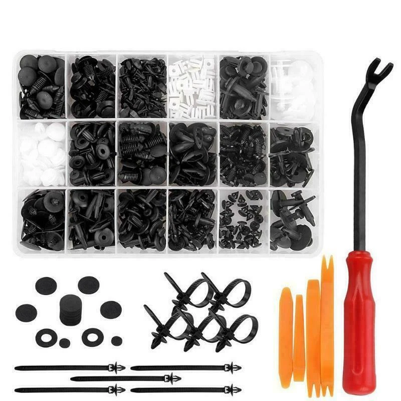 415Pcs Car Auto Retainer Clips Plastic Fasteners Kit Push Pin Rivets Bumper - Изображение 2 из 4