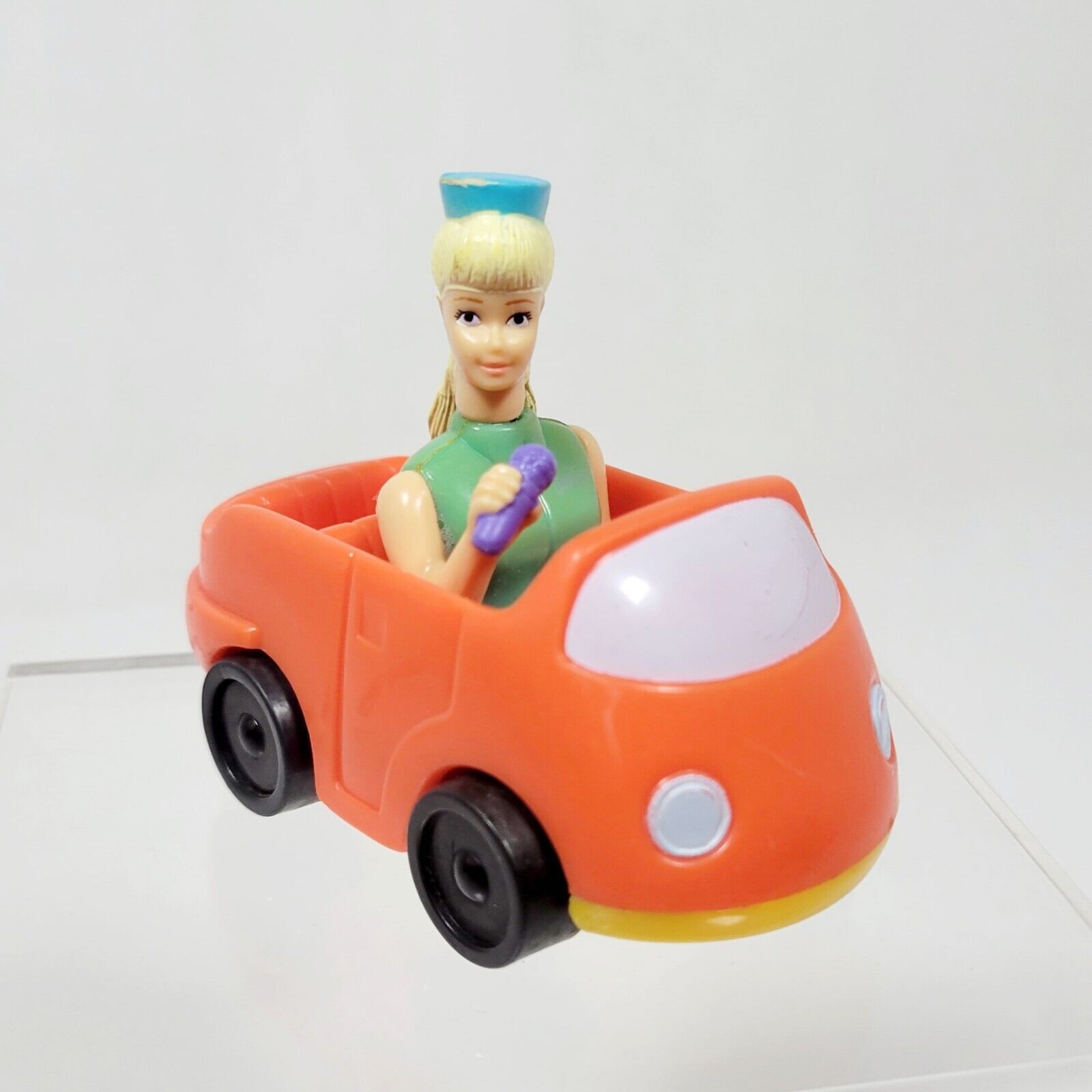 VINTAGE 1999 TOY STORY BARBIE Mattel IN CAR Orange Yellow Collectors microphone 