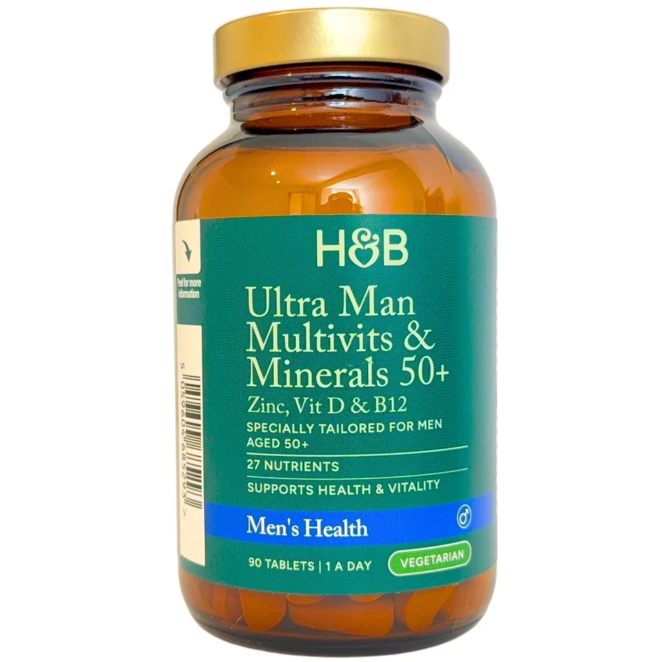 Holland & Barrett Ultra Man Aged 50 + Multivits Minerals Vegetarians Tablets 90