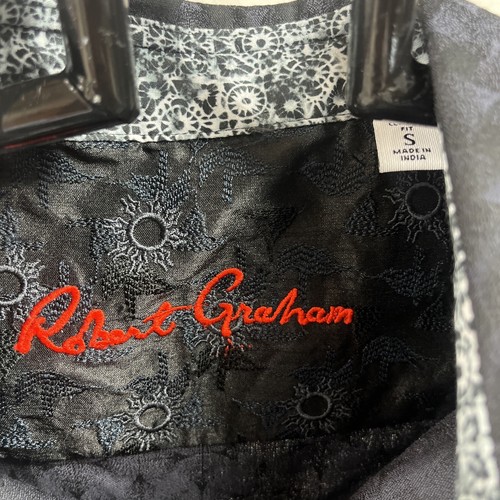 Robert Graham Shirt mens Small Black Long Sleeve Abstract Print Fit. 1 - Picture 3 of 5