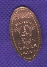 RAIDER NATION FOOTBALL "Vegas Baby" Elongated Pressed Copper Penny
