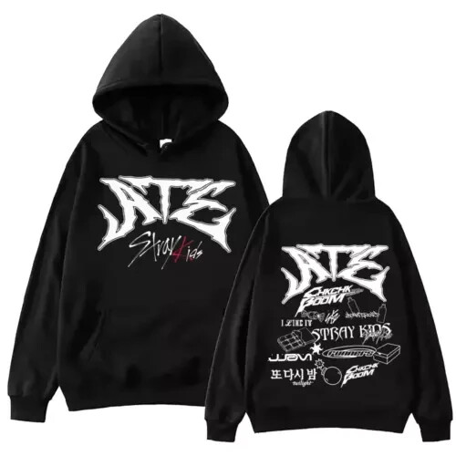ATE Album 2024 Hip Hop Hoodie - Double-Sided Graphic Print, Available in Sizes S to 5XL