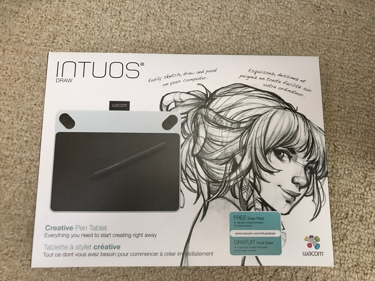 Wacom Intuos Draw CTL490W Pen, Charger, Carrying Case And Glove