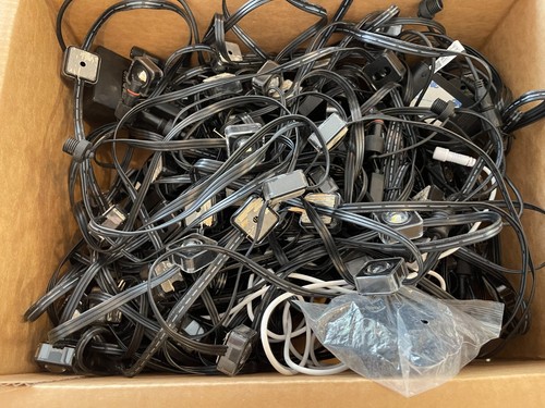 Lot of misc black and white Govee outdoor lights
