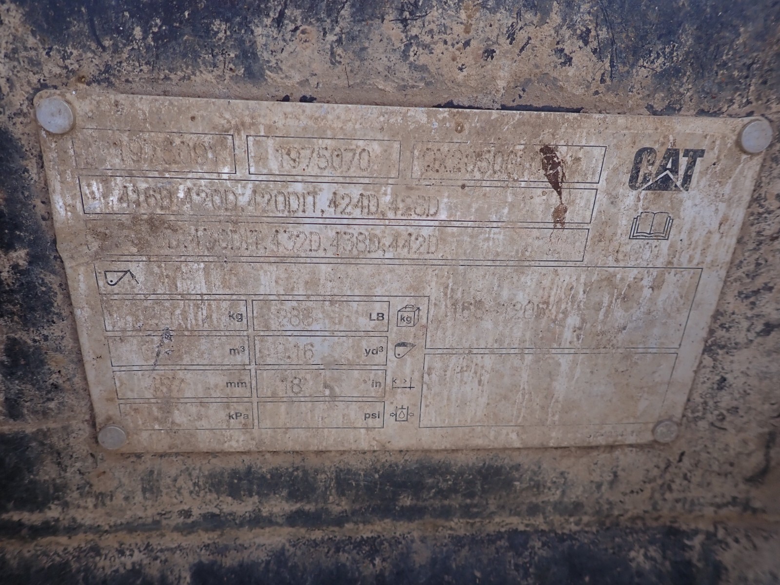 CATERPILLAR 18" BACKHOE TOOTH BUCKET 416D 420D 426D 430D 438D 442D