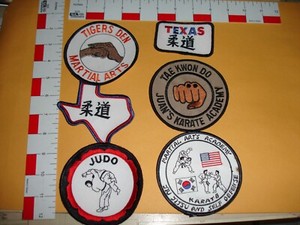 Martial Arts patch collection, 6 patches in set
