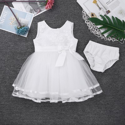 DE Baby Mädchen Taufkleider Blume Taufe Geburtstag Fest Hochzeit Partykleid