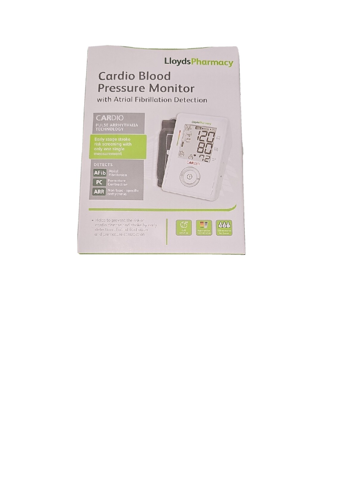 Cardio Blood Pressure Monitor with Atrial Fibrillation Detection