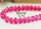 Swarovski Crystal Bracelet 8mm, Hot Pink 💗
