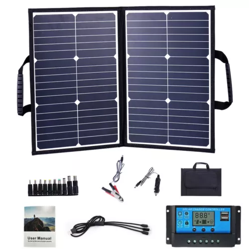 100W Foldable Solar Panel Kit + 100A Controller Camping Charger Power Station RV - Picture 21 of 21