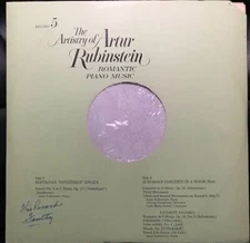 Vintage The Artistry of Artur Rubinstein Beethoven "Pathetique" Sotana Record 5