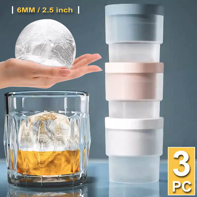 #ad Slow Melting Stackable Large Ice Cube Mold Maker For Whisky Cocktails Beverage $8.99