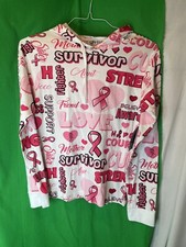 New Breast Cancer Awareness Month Survivor Womens Long Sleeve Hoodie Small
