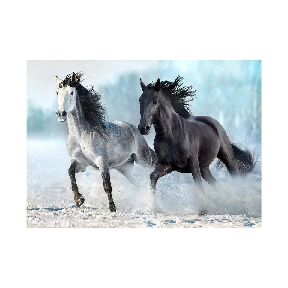 AMAZING PUZZLES 1000 Piece Jigsaw Puzzle 19x27in with Poster- Wild Beauty Horses - Image 2 of 4