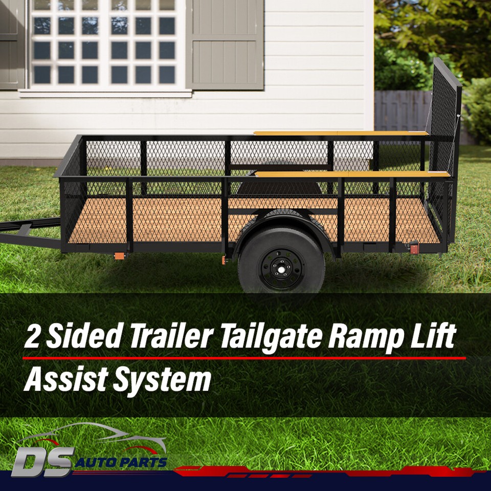Liftgate Retention Ramp 2-SIDED TRAILER TAILGATE LIFTGATE RAMP LIFT ASSIST SYSTEM 350 POUNDS ...