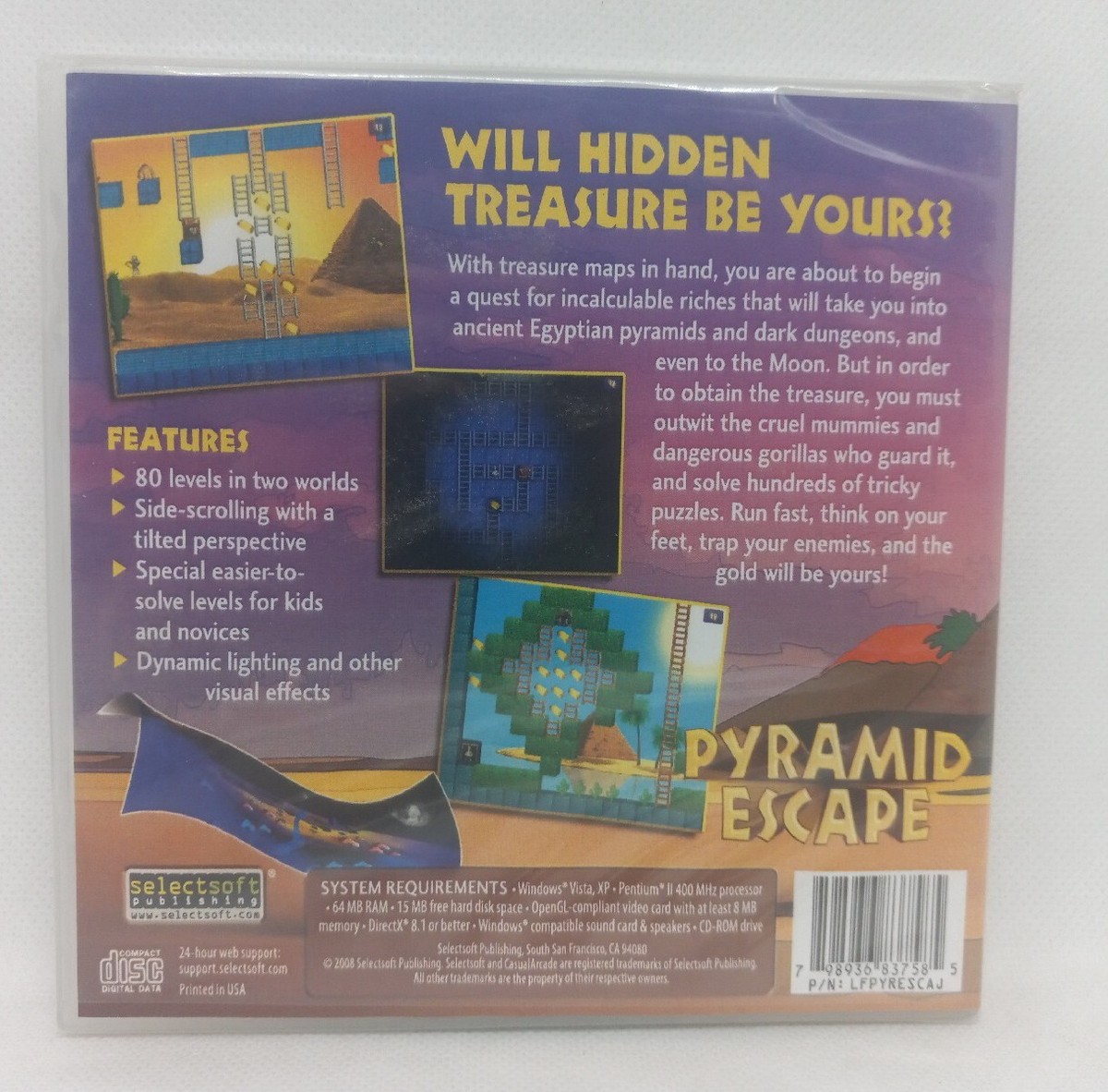 Pyramid Escape PC Puzzle Game * Windows 10 / 8 / 7 / Vista