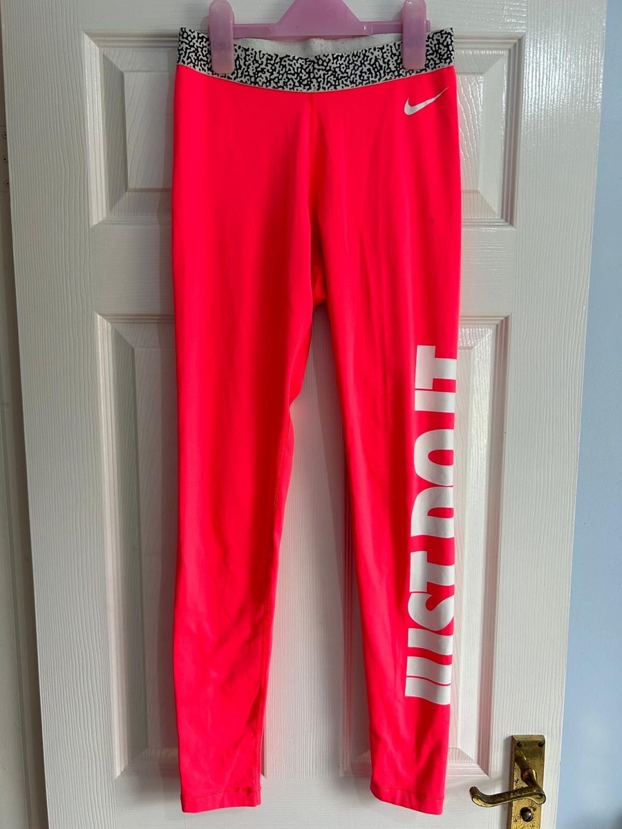 nike pro hot pink leggings