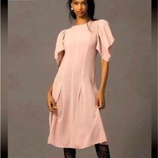 New! Anthropology, modern sheer midi dress Violet ice, size 00