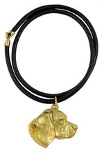 Beagle - Dog necklace, gold-plated pendant for dog fan, unique jewellery by Art-