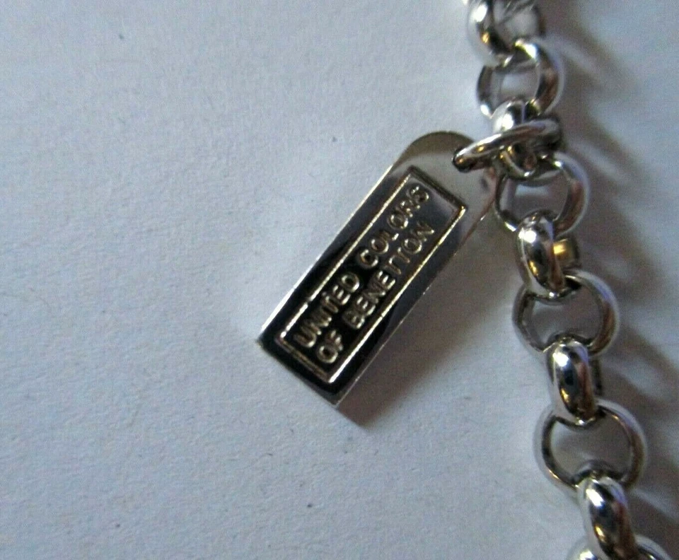 Completo in argento e quarzo rosa Benetton  Collana e orecchini - Immagine 2 di 4