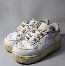 Nike Air Force 1 Toddler 7C Triple White Low Leather 2011 VTG Baby Shoes
