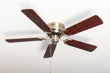 Piatto Ventilatore da Soffitto Con Zugkette Kisa Ottone 105 CM Palissandro/Noce